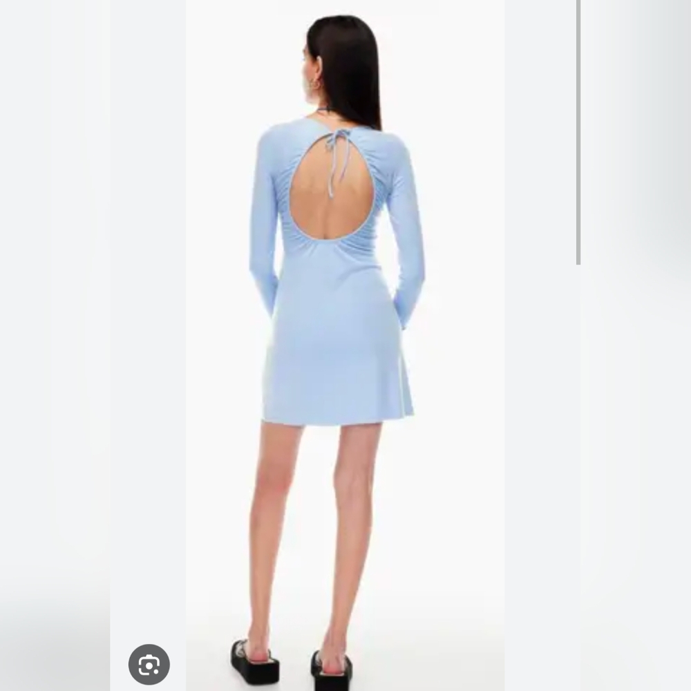 Aritzia/Wilfred Black Open-Back Dress Sz XXS